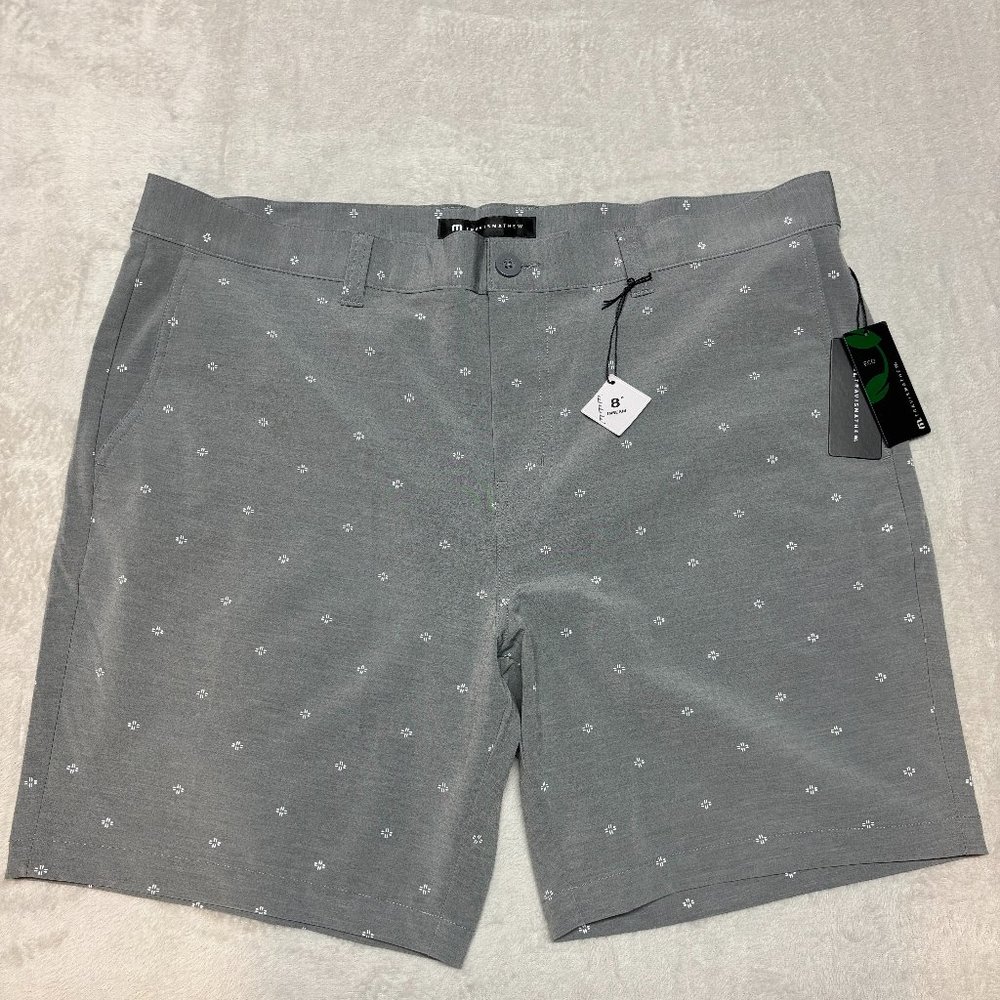 NEW Travis Mathew Shorts Mens 40 Performance Air and Space Gray Golf Stretch NWT